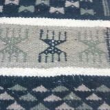 Berber carpet grey white and black 149 x 76 cm