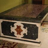 20th Century Italian Polychromed Rectangular Marble Coffee or Cocktail Table