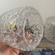 Set of two vintage bubbled glass handhelds
