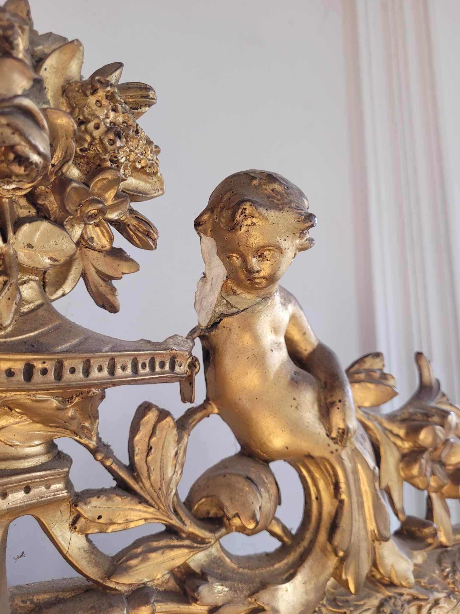 Antique mirror with glazing beads 165m/90cm