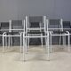 Ensemble de 6 chaises Sandow par René Herbst, années 1980