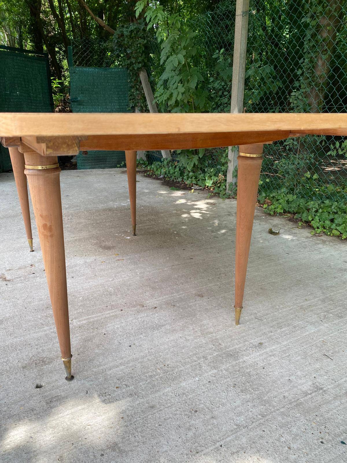 Table à manger scandinave bois massif et palissandre rénovée 240cm