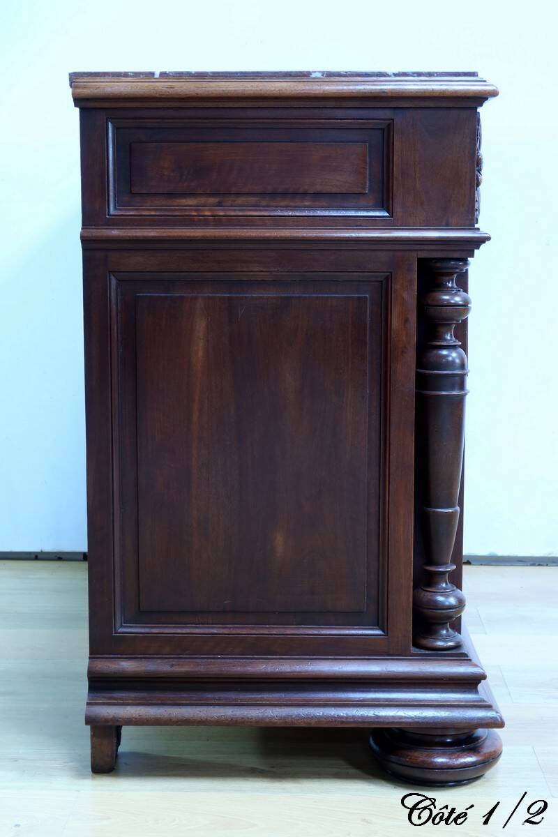 Walnut Commode by P. Guinand-Leglas, Renaissance style – 1920
