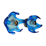 Pair of wall lamps Mazzega Murano, Blue blown glass, Italy, 1970