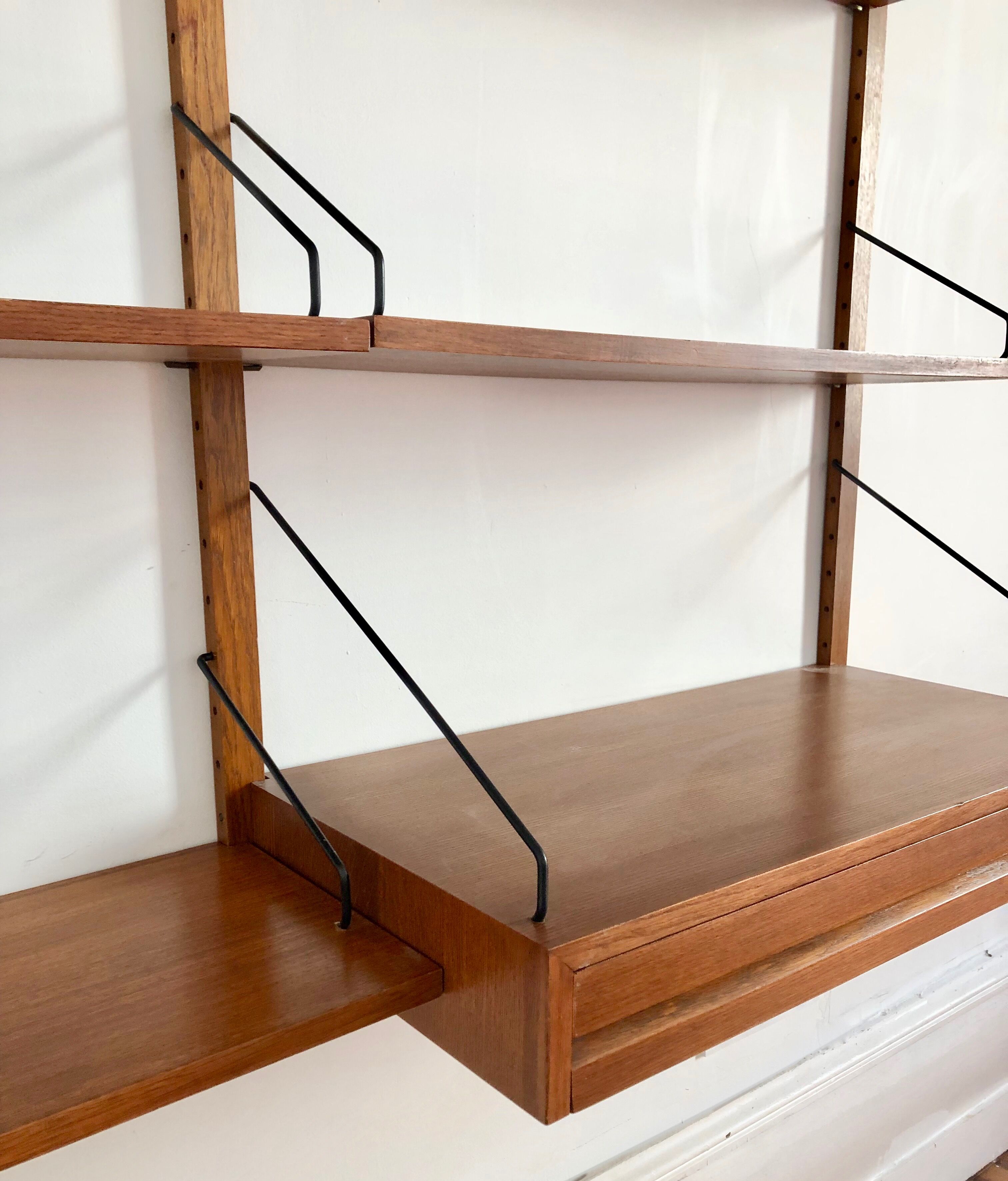 Poul Cadovius "Royal System" scandinavian teak shelving wall system