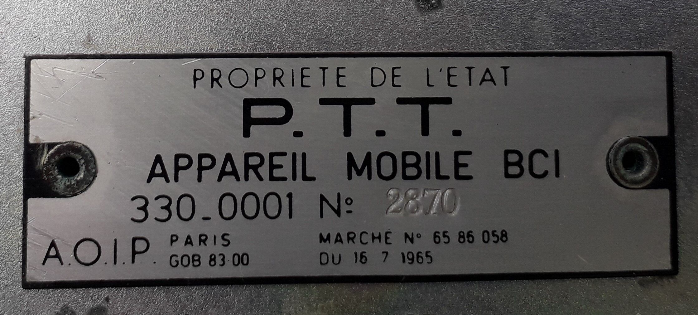 Phone has dial in bakelite