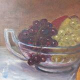 Still life oil painting of grapes