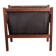 Danish magazine rack in rosewood and leather, 1960.