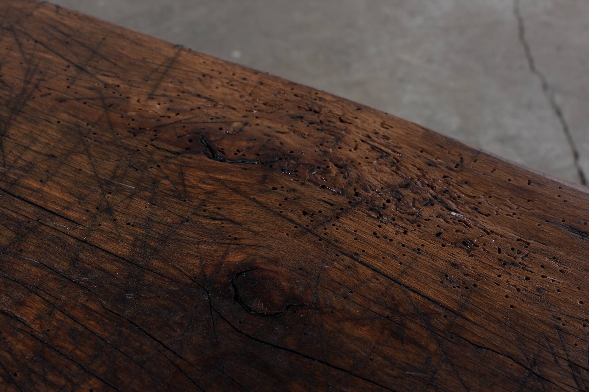 Restaurierte Schlachtebank Sitzbank coffeetable Blumenbank