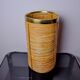 Rattan and brass umbrella stand, Italy, 1970