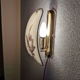 Vintage applique with 1980 glass lampshade