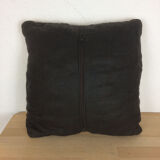 Leather patchwork cushion