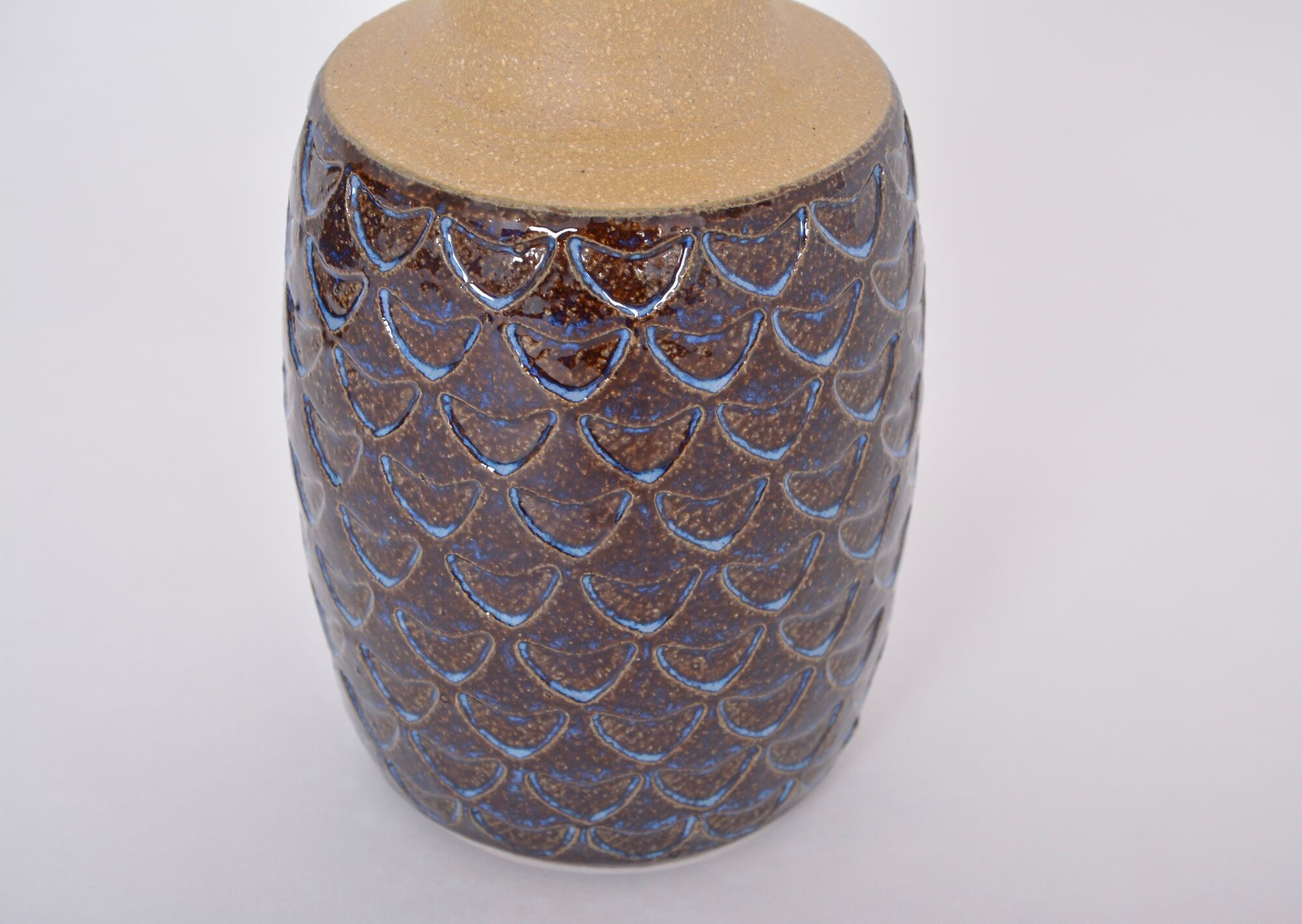 Pair of Mid-Century Handmade Stoneware table lamps  model 3001 by Einar Johansen for Soholm