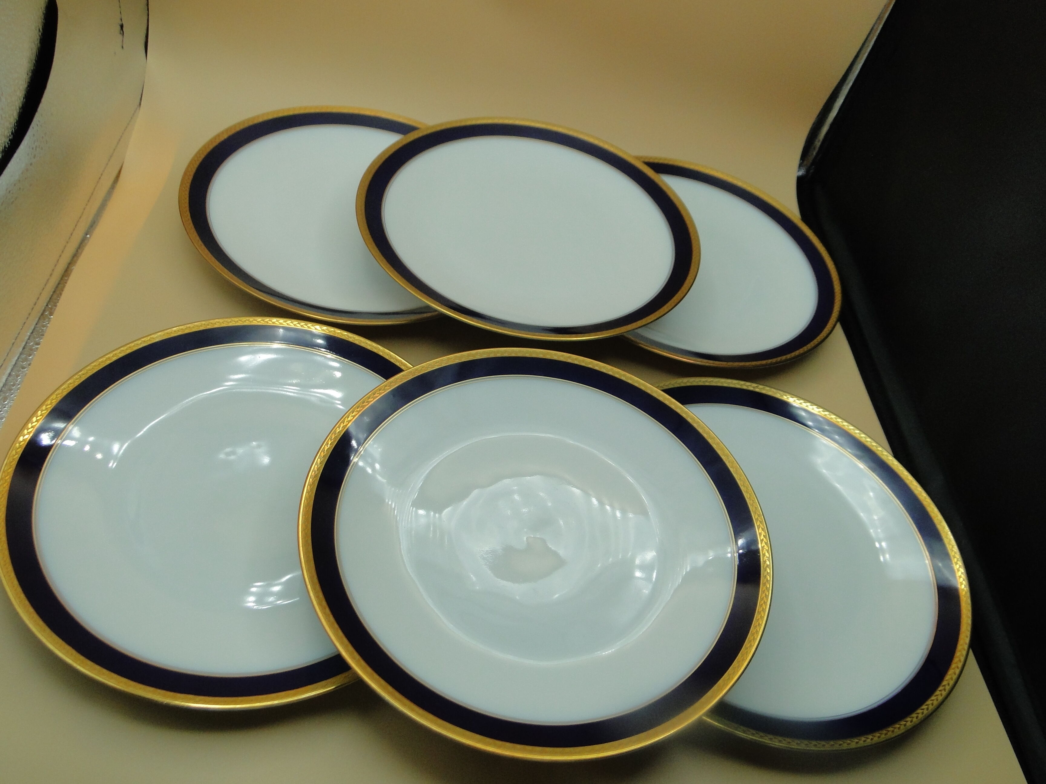 Lot 6 flat plates porcelain hutschenreuther selb bavaria