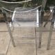 Plexiglass and chrome metal design folding chairs