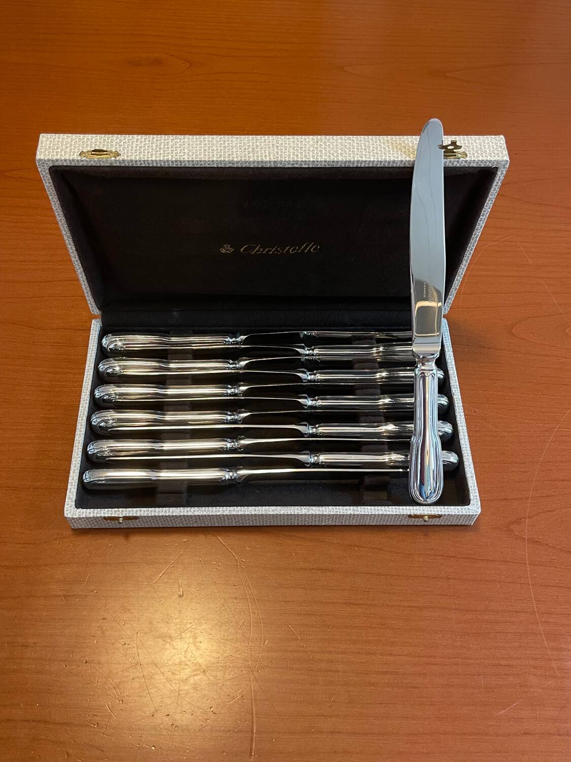 Christofle Chinon 12 table knives 24.5 cm