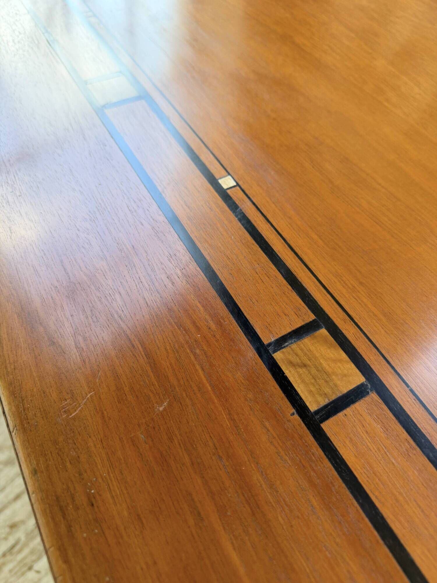 Double-sided walnut counter desk 1900