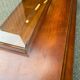Louis XIV coffee table in solid wood and glass with 2 drawers