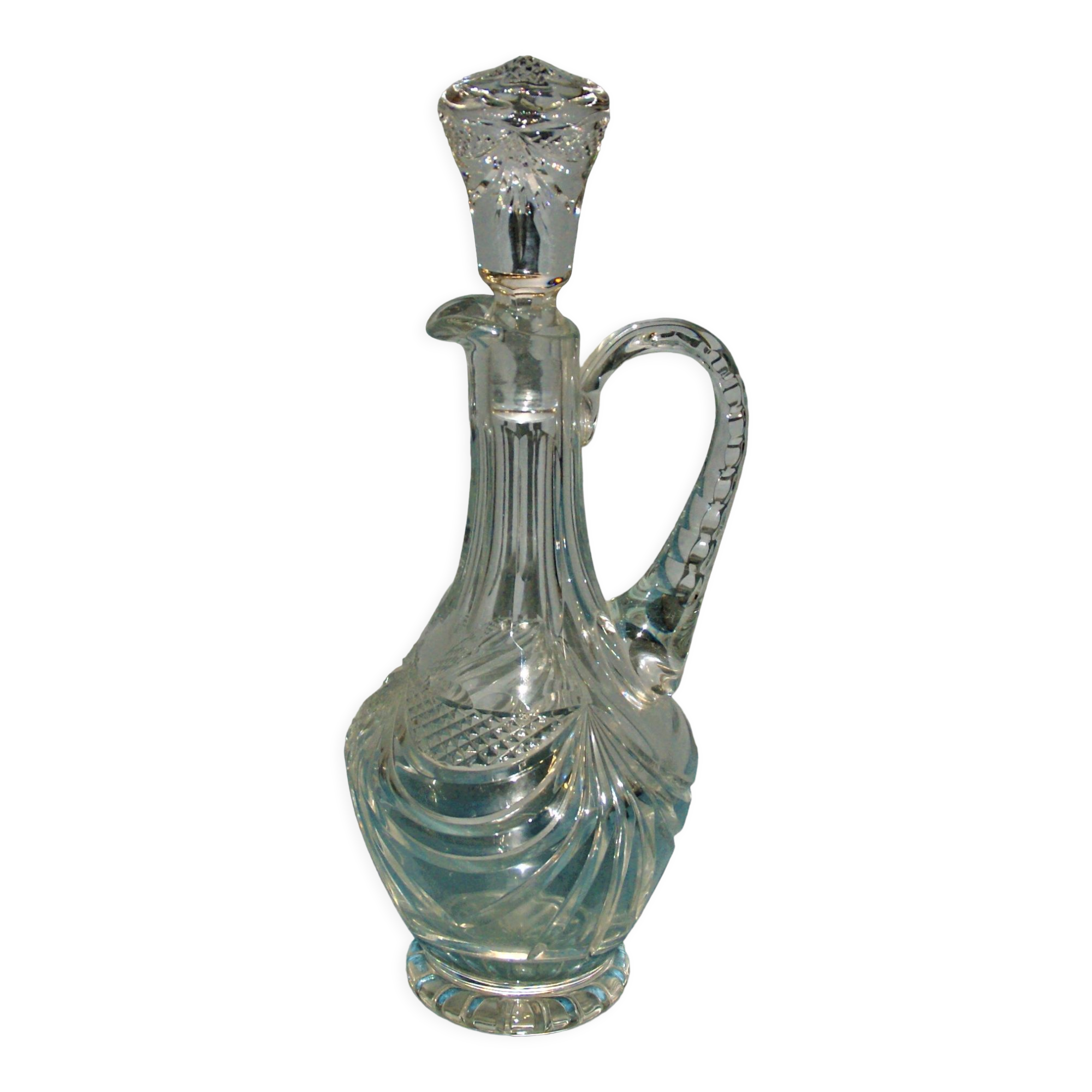 Carafe ewer for wine or water crystal cross of lorraine