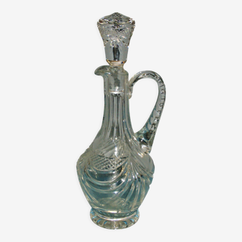 Wine ewer carafe or crystal water cross of lorraine