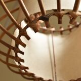 Vintage rattan chandelier 60s