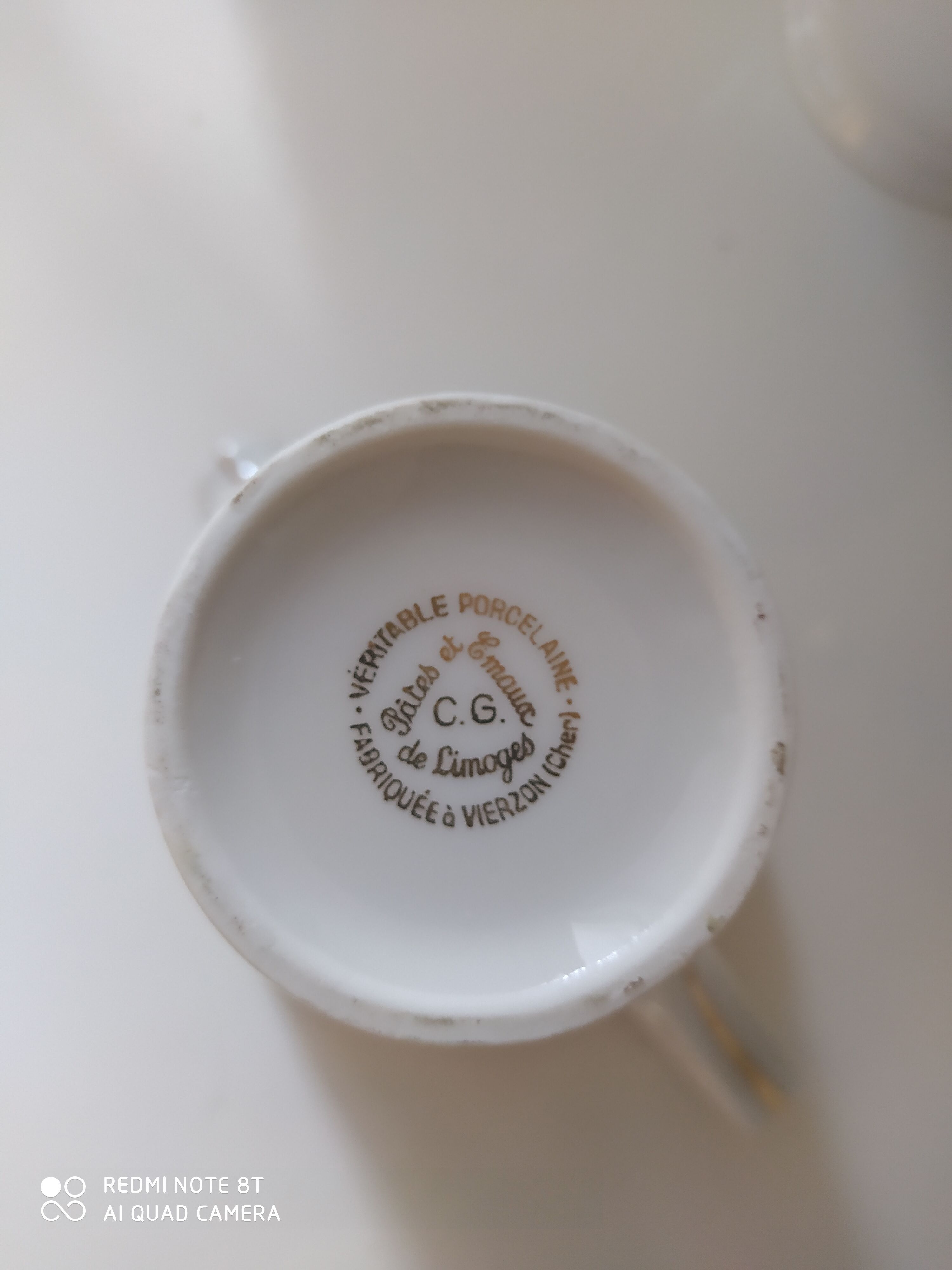 Complete coffee service in porcelain pasta and enamels from Limoges