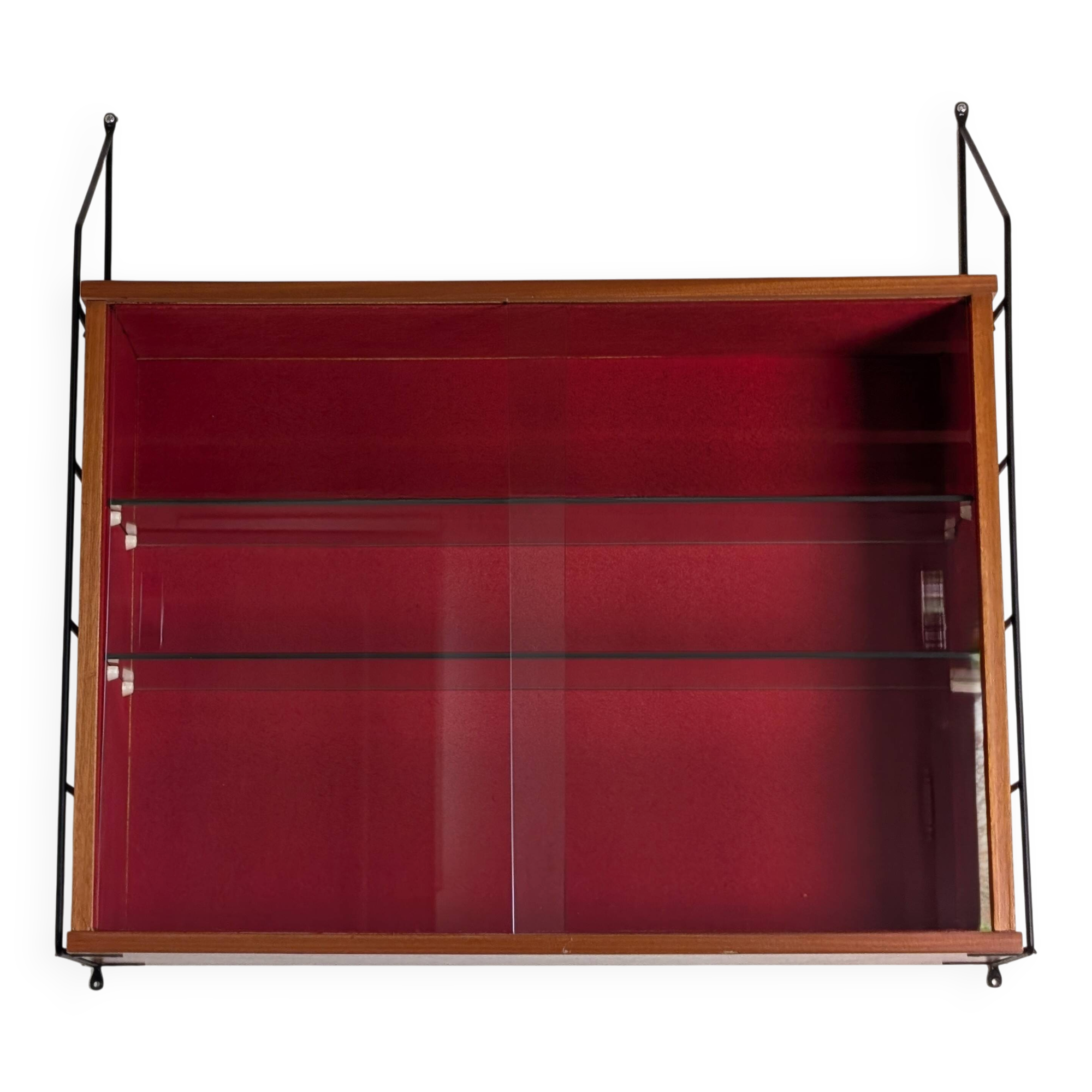 Vitrine murale métal et bois 60'