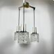 Three-light suspension cascade, glass, 1970