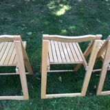 Series of 4 folding chairs