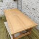 Oak farmhouse table stamped R Trotel