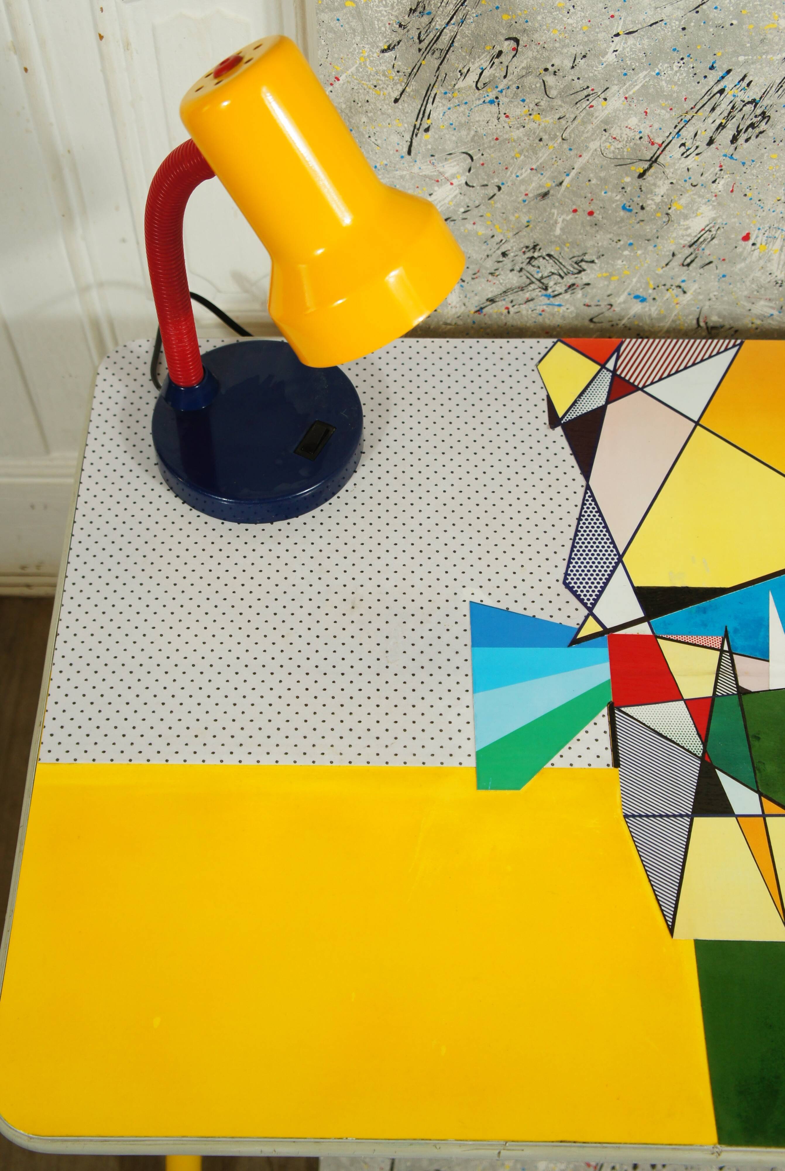 Children's desk & its lamp late 80s