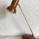 Desk lamp with an elm magnifying glass look from the 1980s.