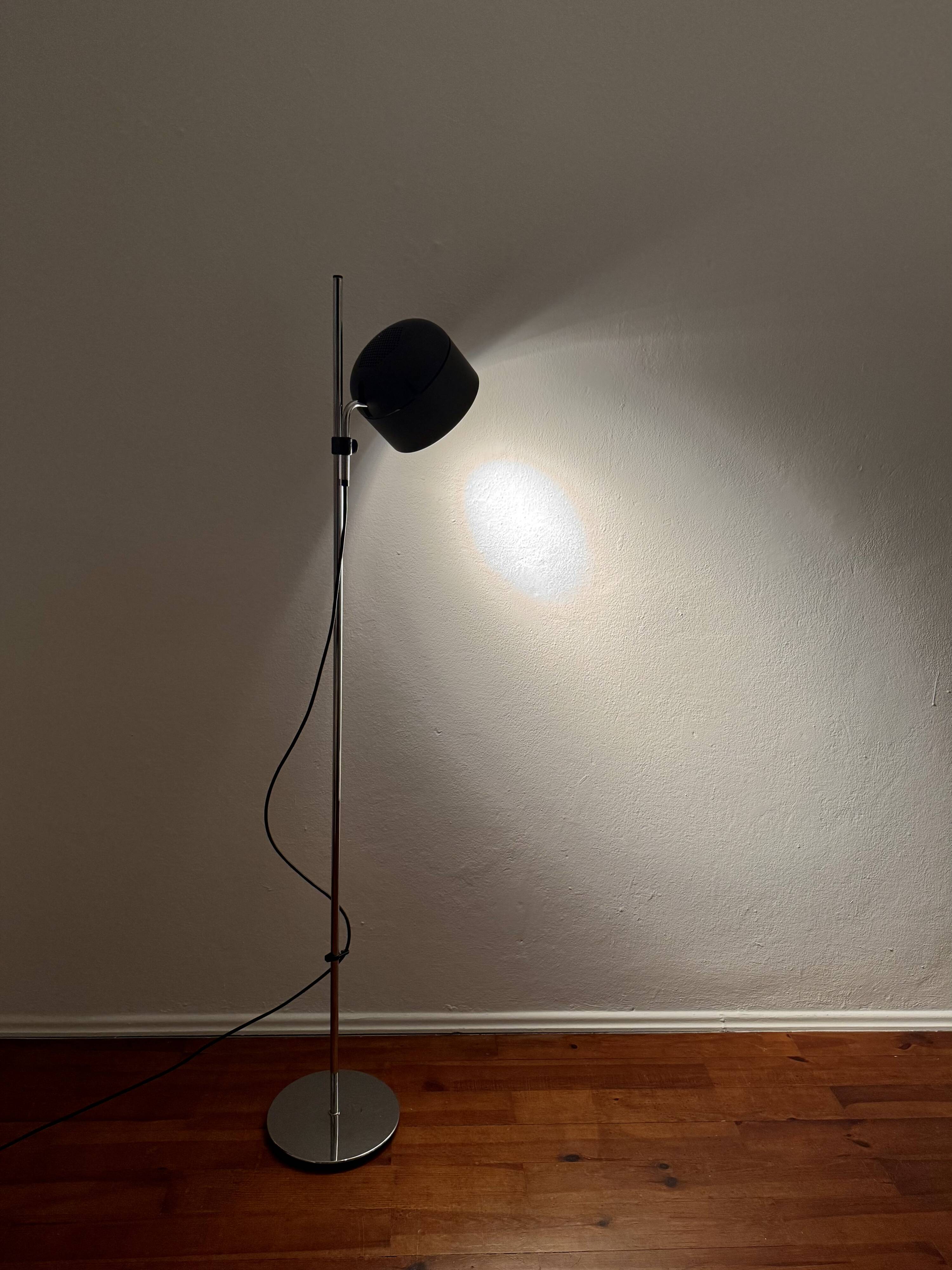 Adjustable Space Age Gallery Spot Floor Lamp by Arnold Berges for Staff