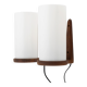 Uno & Östen Kristiansson 2 teak wall lights for Luxus Sweden 1960