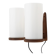 Uno & Östen Kristiansson 2 teak wall lights for Luxus Sweden 1960