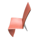 Red leather armchair in modern Italian style, signed Philippe Starck, 1980s.