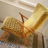 Fauteuil lounge chair wing scandinave années 50 60