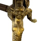 Vintage onyx coffee table with brass frame.