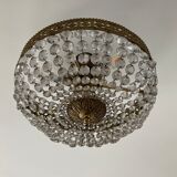 Old ceiling lamp basket with grapevines and bronze