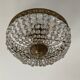 Old ceiling lamp basket with grapevines and bronze