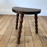 Tripod stool of cowherd in pearl wood 30s