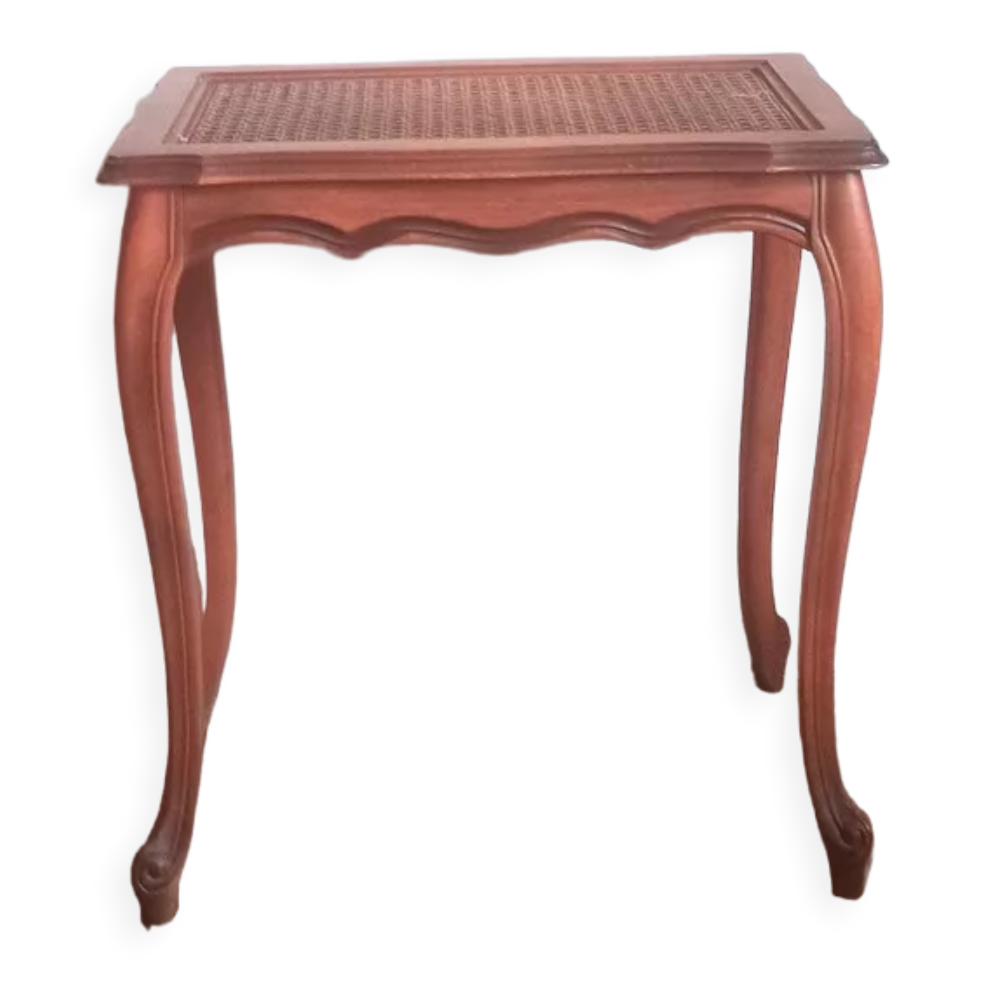 Side table in wooden and canning