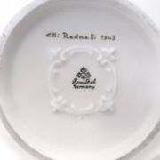 Vase en céramique ivoire et détails floraux marron par Rosenthal, Italie