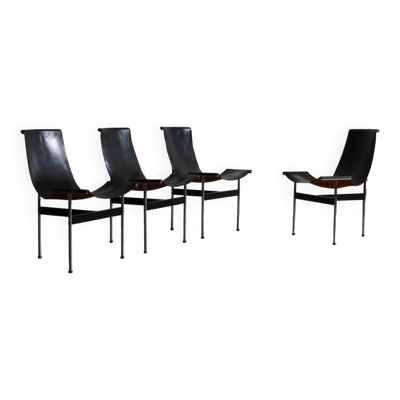 Chaises T Katavolos, Kelley et Littell pour ICF de Padoue, Italie 1952 ensemble de 4