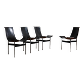 Chaises T Katavolos, Kelley et Littell pour ICF de Padoue, Italie 1952 ensemble de 4