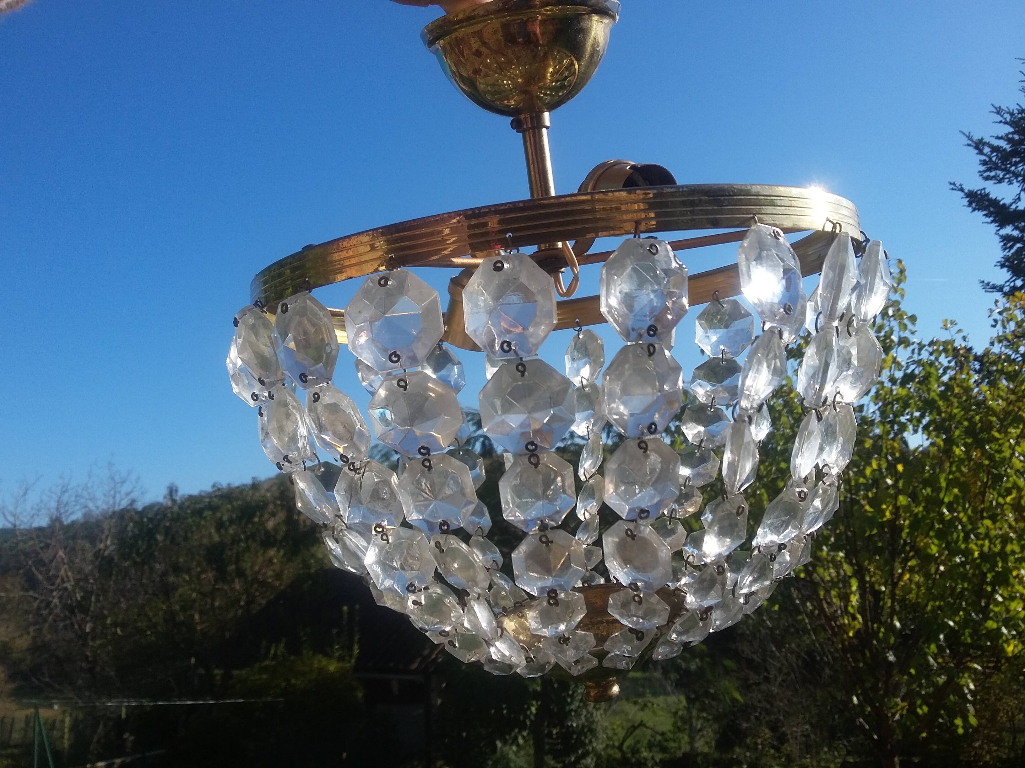 Petit lustre à pampilles - xxème
