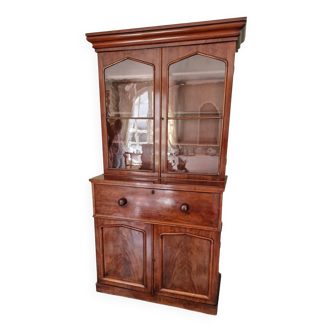 Victorian mahogany secretary bookcase