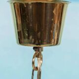 Midmod glass and brass suspension, Orrefors Sweden
