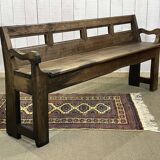 Rustic chestnut bench from the late 19th century.