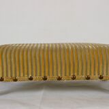 Reposes, bois ottoman et tissu rayé